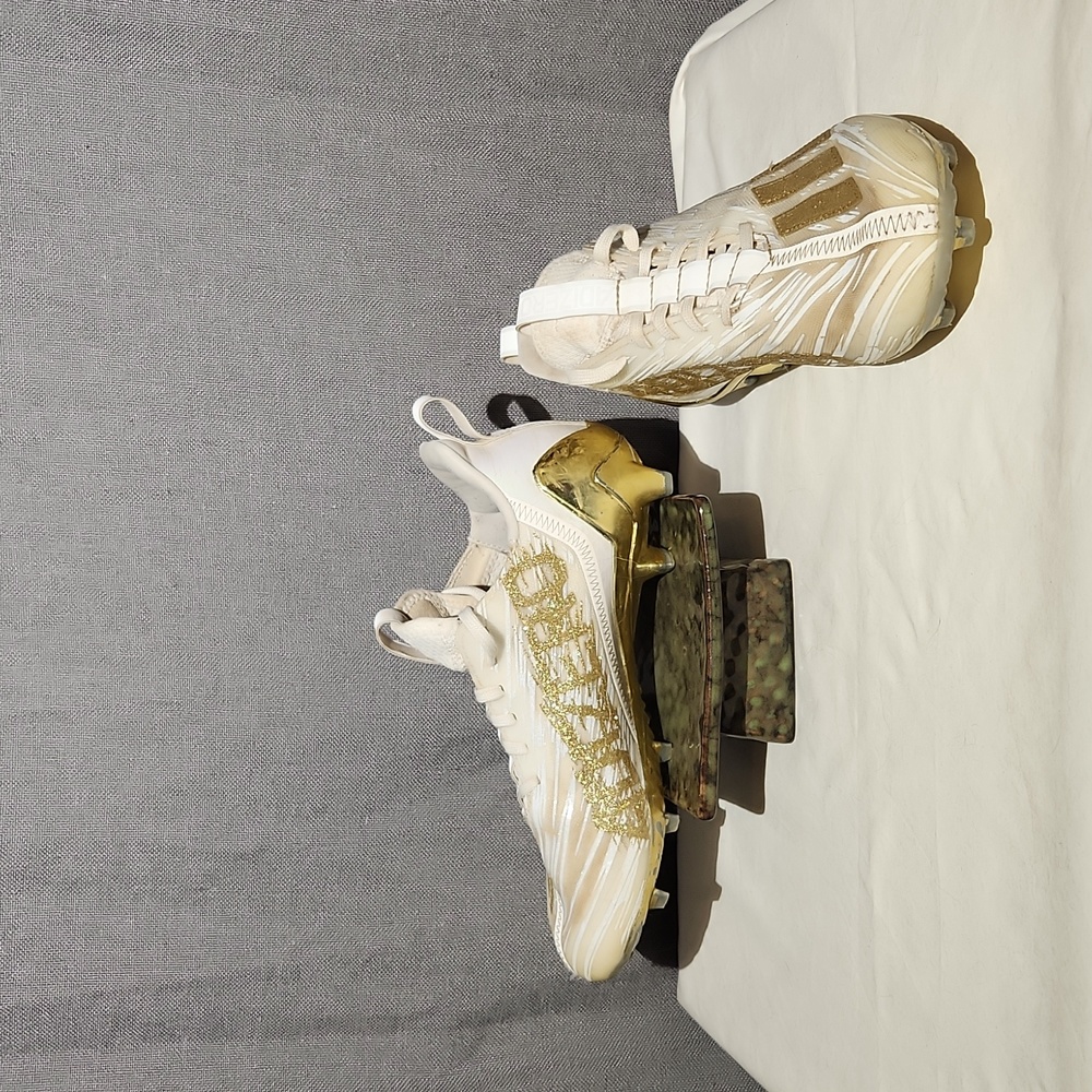 Adidas Men's Adizero Football Cleats GX5122 01/23 White/Gold Size 7